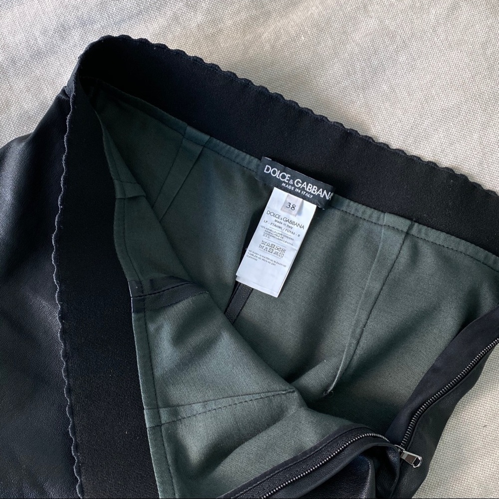 DOLCE GABBANA Leather Pants - Picture 5 of 7